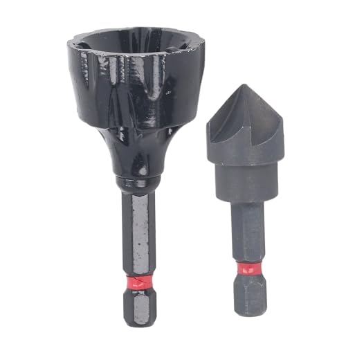 Deburring Schamfer Toolset | 1 / 4in Drillbit für externes Abkammern | Debring -Werkzeug mit hoher Festigkeit von Festigkeit Stahl 1/8-3/4in | Schnellgrurentfernung für Metall / Deburring Schamfer Toolset | 1 / 4in Drillbit für externes Abkammern | Debring -Werkzeug mit hoher Festigkeit von Festigkeit Stahl 1/8-3/4in | Schnellgrurentfernung für Metall / von REXVTNS