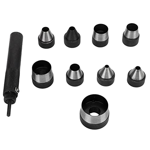 Hollow Punch Set 9 Sizes | Silent Labor Saving Leather Hole Punch | Stainless Steel Punch Tool for Leather/Paper/Sewing | Portable & Reusable Hollow Punch Set 9 Sizes | Silent Labor Saving Leather Hole Punch | Stainless Steel Punch Tool for Leather/Paper/Sewing | Portable & Reusable von REXVTNS