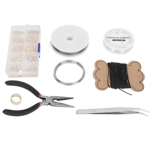 Jewelry Making Tool Kit - 150 - Piece DIY Earring & Repair Accessories Set | Alloy Lobster Clasps/Wax String/Pliers | Craft Supplies for All Skill Levels (Golden-the whole set (with tools)) von REXVTNS