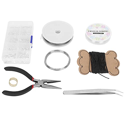 Jewelry Making Tool Kit - 150 - Piece DIY Earring & Repair Accessories Set | Alloy Lobster Clasps/Wax String/Pliers | Craft Supplies for All Skill Levels (Silver-whole set (with tools)) von REXVTNS