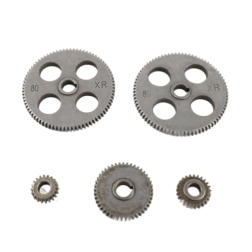 Lathe Gear Replacement Set | 5Pcs T80 T45 T25 T20 Metal Gears for Mini Lathe & Cutting Machine | Robust HT250 Grey Iron | Rustproof & Sturdy Accessories Lathe Gear Replacement Set | 5Pcs T80 T45 T25 T20 Metal Gears for Mini Lathe & Cutting Machine | Robust HT250 Grey Iron | Rustproof & Sturdy Accessories von REXVTNS