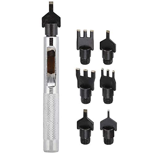 Leather Strap Hole Puncher | Heavy Duty Steel Belt Punching Tool for DIY/Sewing/Crafting | 6 Interchangeable Heads, Non - Rusting Leather Strap Hole Puncher | Heavy Duty Steel Belt Punching Tool for DIY/Sewing/Crafting | 6 Interchangeable Heads, Non - Rusting von REXVTNS