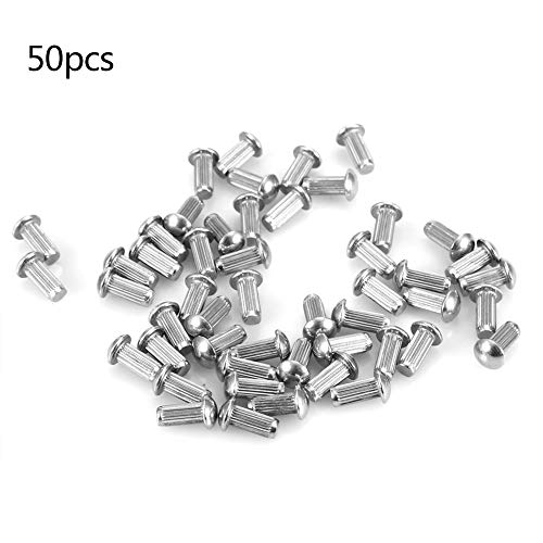M5 Edelstahl -Knurled Nieten | 50pcs Sortiment Set für Befestigung/Nieten | Robust für Koffer/Spielzeug/Werkzeuge | 5 Größen (8-16mm) (M5*12) von REXVTNS