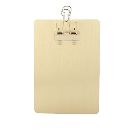 Multifunktionales Metall -Zwischenablage | Schutz- und Hangable -Design | Schreiben/Malerei/Büro -Zwischenablage | 9 x 6,2 Zoll, starke Blechkonstruktion (Gold) von REXVTNS
