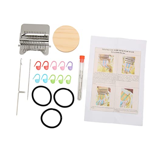 REXVTNS Mini Knitting Machine | DIY Hand Weaving Tool for Socks/Scarves/Home Crafts | Portable Knitting Tool with 10 Needles & 3 Rubber Bands | Pine & Stainless Steel REXVTNS Mini Knitting Machine | DIY Hand Weaving Tool for Socks/Scarves/Home Crafts | Portable Knitting Tool with 10 Needles & 3 Rubber Bands | Pine & Stainless Steel von REXVTNS