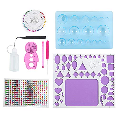 REXVTNS Paper Quilling Tool Kit 809 | Complete DIY Starter Set for Handmade Crafts | 9 - Piece Art Supplies with Slotted Tool/Curling Gauge / 3D Form | Environmentally Safe Materials REXVTNS Paper Quilling Tool Kit 809 | Complete DIY Starter Set for Handmade Crafts | 9 - Piece Art Supplies with Slotted Tool/Curling Gauge / 3D Form | Environmentally Safe Materials von REXVTNS