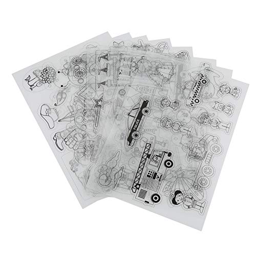 REXVTNS Shrink Plastic Sheets for DIY Crafts | 8 - Pack Heat Activated Art Sheets | Decorate with Markers for Keychains/Jewelry/Toys | Boy ' s & Girl ' s Style, 11.4 x 7.9 Inch (Boys model 20 * 29CM) von REXVTNS