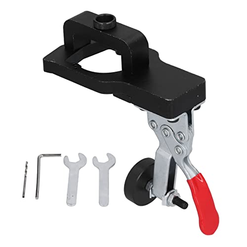 Scharnierschichtset | 35 mm Loch Puncher für Holzbearbeitung/Schränke/Türen | Aluminiumlegierung Bohrhandbuch mit einstellbarer 3-6 -mm -Rand | Beinhaltet Twist Drill & Wraxs von REXVTNS