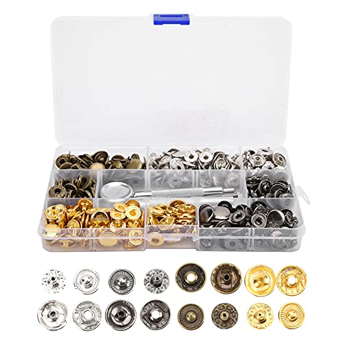 Sewing Buttons 12.5mm | 120 Sets Iron Snap Fasteners for Jackets/Shirts/Crafts | Sturdy Handicraft Tool for Tailors & DIY Lovers Sewing Buttons 12.5mm | 120 Sets Iron Snap Fasteners for Jackets/Shirts/Crafts | Sturdy Handicraft Tool for Tailors & DIY Lovers von REXVTNS