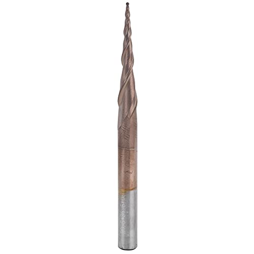 Sich verjüngte Endmühlen | Wolframstahlkugel Nasenspiralrouter zum Schneiden / CNC -Gravur | Hohe Härte und Leistung | 3D -Gravur Sperrholz / Holz (R0.5*30.5*D6*75) von REXVTNS