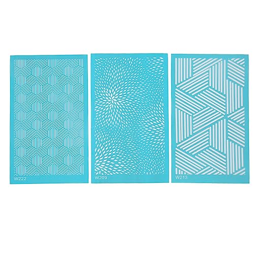 Silk Screen Stencils 3pcs | Reusable Crafting DIY Stencils for T Shirts/Cards/Canvas | Polyester Material, Washable & Sturdy (209 213 222) von REXVTNS