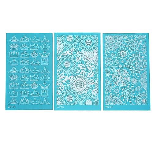 Silk Screen Stencils 3pcs | Reusable Crafting DIY Stencils for T Shirts/Cards/Canvas | Polyester Material, Washable & Sturdy (214 216 218) von REXVTNS