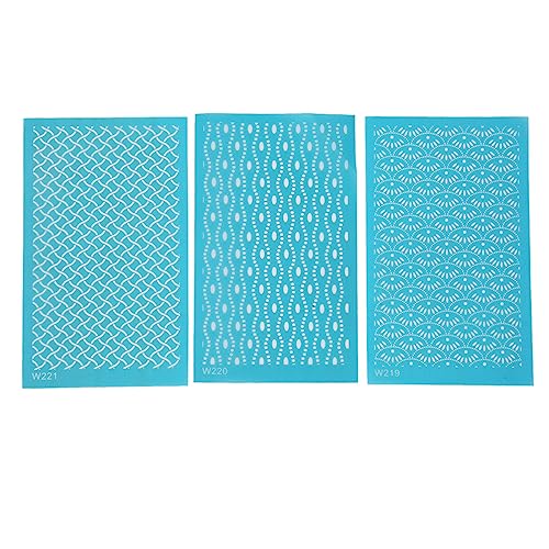Silk Screen Stencils 3pcs | Reusable Crafting DIY Stencils for T Shirts/Cards/Canvas | Polyester Material, Washable & Sturdy (219 220 221) von REXVTNS