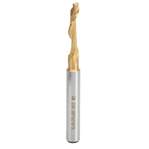 Single Flute Milling Cutter | High Speed Steel M2 with TiN Coating | 6x8x25x80mm for Aluminum Alloy/Plastic Steel/Solar Panels | CNC Fine Grinding, Smooth Chip Removal Single Flute Milling Cutter | High Speed Steel M2 with TiN Coating | 6x8x25x80mm for Aluminum Alloy/Plastic Steel/Solar Panels | CNC Fine Grinding, Smooth Chip Removal von REXVTNS