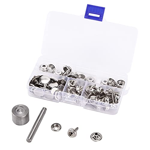 Stainless Steel Snap Fastener Kit | Sturdy Canvas Button & Boat Cover Rivet | Long - Wearing for DIY/Tents/Awnings | 25pcs with Tools Stainless Steel Snap Fastener Kit | Sturdy Canvas Button & Boat Cover Rivet | Long - Wearing for DIY/Tents/Awnings | 25pcs with Tools von REXVTNS