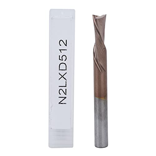 Tungsten Steel End Mill Cutter | Double Edged Milling Cutter for CNC Router Bits/Engraving Bits | High Efficiency for ABS/Acrylic/PVC/Hardwood | Sturdy & Long - wearing (5 * 5 * 12 * 50L) von REXVTNS
