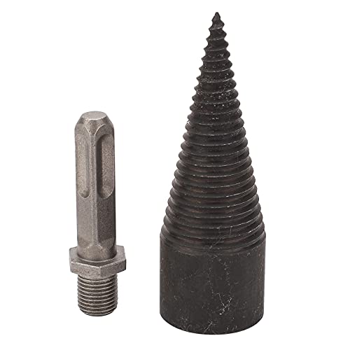 Wood Cone Punch Splitter Tool | High Carbon Steel Firewood Separation Drill Bit | Detachable Round Shank for Electric Drills | Camping/Farm/Home Use Wood Cone Punch Splitter Tool | High Carbon Steel Firewood Separation Drill Bit | Detachable Round Shank for Electric Drills | Camping/Farm/Home Use von REXVTNS