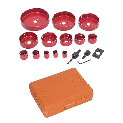 Woodworking Hole Saw Kit | 13 Sizes 3 / 4in to 5in | Alloy Steel Hole Cutter for Metal/Wood/Plastic | Includes Drill Bit & Hex Wrench | Long - lasting Storage Box Woodworking Hole Saw Kit | 13 Sizes 3 / 4in to 5in | Alloy Steel Hole Cutter for Metal/Wood/Plastic | Includes Drill Bit & Hex Wrench | Long - lasting Storage Box von REXVTNS