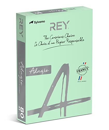 REY® ADAGIO Reprografisches Papier, Grün, 80 g, A4, PEFC™, 500 Blatt von REY ADAGIO