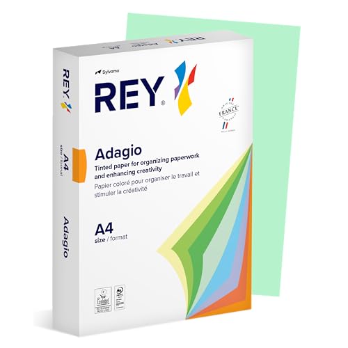 REY® ADAGIO Reprografisches Papier, Grün, 80 g, A4, PEFC™, 500 Blatt von REY ADAGIO