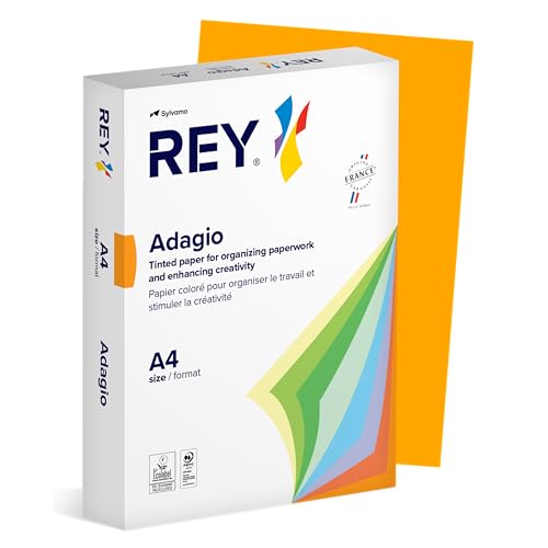 REY® ADAGIO Reprografisches Papier, Kürbis, 80 g, A4, PEFC™, 500 Blatt von REY ADAGIO