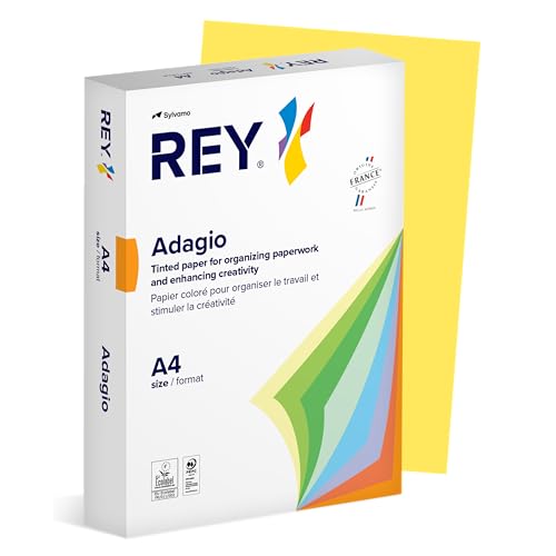 REY® ADAGIO Reprografisches Papier, Zitronengelb, 80 g, A4, PEFC™, 500 Blatt von REY ADAGIO