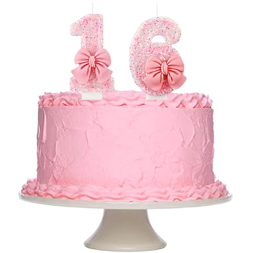 16. Geburtstagskerzen Zahlen Mädchen,Rosa Big Bogen Zahlen Kerze,Geburtstagskerzen mit Pailletten Glitzer,Geburtstag Kerzen Kuchen Topper ür Mädchen Geburtstagsparty und Jahrestag Feier Supplies (16) 16. Geburtstagskerzen Zahlen Mädchen,Rosa Big Bogen Zahlen Kerze,Geburtstagskerzen mit Pailletten Glitzer,Geburtstag Kerzen Kuchen Topper ür Mädchen Geburtstagsparty und Jahrestag Feier Supplies (16) von REYOK