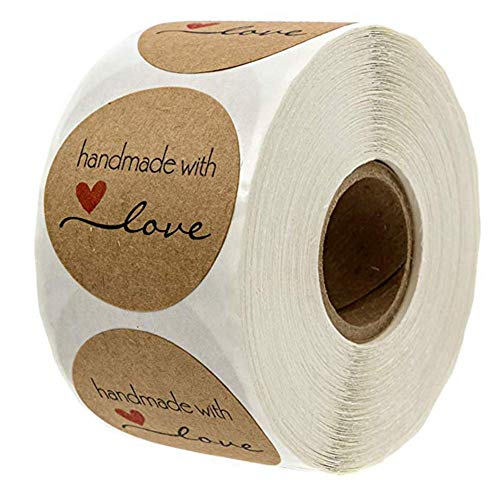 500 Stück Kraft Selbstgemacht mit Liebe Aufkleber Label Papier Abdichtung Aufkleber Etiketten Rund Selbstklebend Geschenkaufkleber Geschenksticker für Backen Geschenktüten Hochzeit 500 Stück Kraft Selbstgemacht mit Liebe Aufkleber Label Papier Abdichtung Aufkleber Etiketten Rund Selbstklebend Geschenkaufkleber Geschenksticker für Backen Geschenktüten Hochzeit von REYOK
