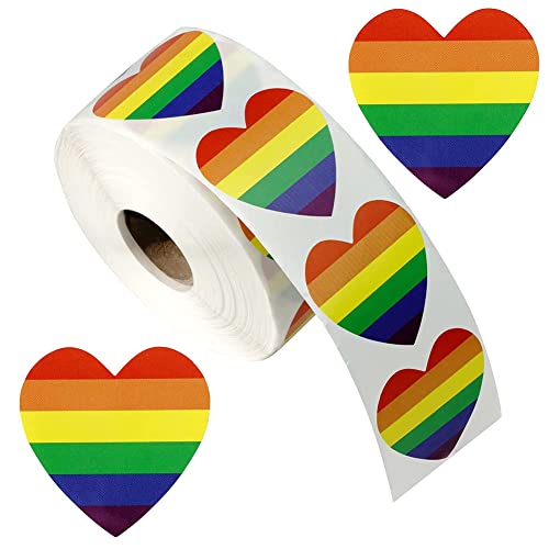 500 Stück Regenbogen-Herz-Aufkleber,Regenbogen Herz Aufkleber Aufkleber,Aufkleber Rolle In Herzform Passend Für Party Bar Festival Karneval Pride Event 500 Stück Regenbogen-Herz-Aufkleber,Regenbogen Herz Aufkleber Aufkleber,Aufkleber Rolle In Herzform Passend Für Party Bar Festival Karneval Pride Event von REYOK