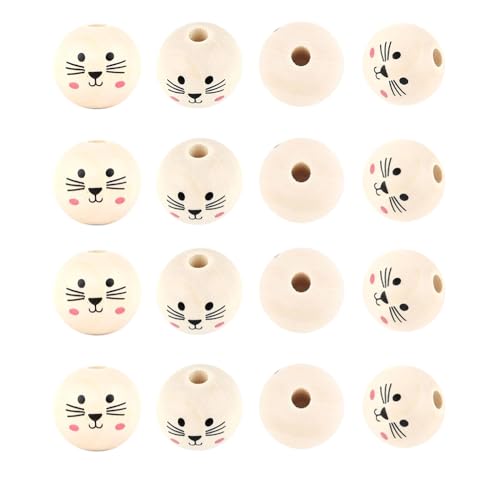 REZSOVEE 50 Stück Lächeln Gesicht Holzperle 20mm Rund Holzperlen Für DIY Schmuck Bastelzubehör REZSOVEE 50 Stück Lächeln Gesicht Holzperle 20mm Rund Holzperlen Für DIY Schmuck Bastelzubehör von REZSOVEE