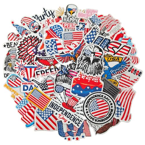 RF-patch 32 Stück 4. Juli Aufnäher zum Aufbügeln, bestickt, patriotische Flagge, zum Aufbügeln oder Aufnähen für Kleidung, Hüte, Jeans, Kleider, Rucksäcke RF-patch 32 Stück 4. Juli Aufnäher zum Aufbügeln, bestickt, patriotische Flagge, zum Aufbügeln oder Aufnähen für Kleidung, Hüte, Jeans, Kleider, Rucksäcke von RF-patch