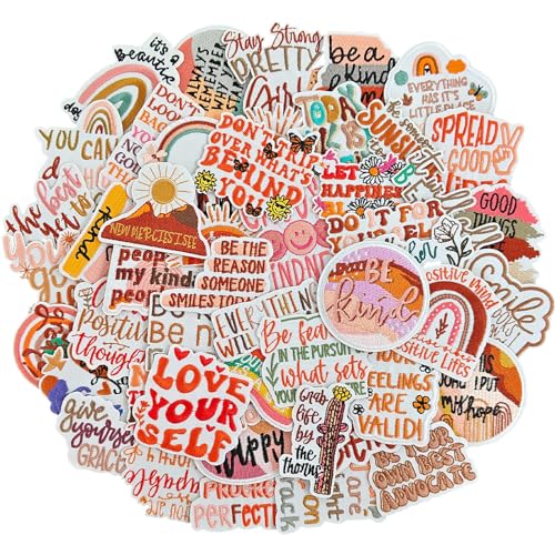 RF-patch 50 Stück zufällige Bügelbilder für Mädchen, bestickte positive Affirmationen zum Aufbügeln oder Aufnähen auf Kleidung, Hüte, Jeans, Kleid, Rucksäcke RF-patch 50 Stück zufällige Bügelbilder für Mädchen, bestickte positive Affirmationen zum Aufbügeln oder Aufnähen auf Kleidung, Hüte, Jeans, Kleid, Rucksäcke von RF-patch