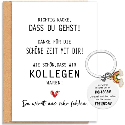 Kollege Karte mit Umschlag Schlüsselanhänger Klappkarte Geschenk zum Abschied Rente Jobwechsel Abschiesgeschenk Lustige Abschiedskarten für Arbeitskollegen Kollegen Kollegin Ruhestand Kollege Karte mit Umschlag Schlüsselanhänger Klappkarte Geschenk zum Abschied Rente Jobwechsel Abschiesgeschenk Lustige Abschiedskarten für Arbeitskollegen Kollegen Kollegin Ruhestand von RFBEUTEL