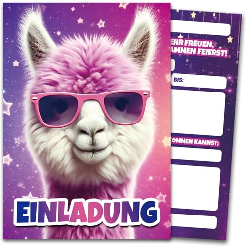 RFBEUTEL 12 Stück Lama Einladungskarten Kindergeburtstag Mädchen Lustig lässige Alpaka Geburtstag Einladungen für Kinder zum Ausfüllen RFBEUTEL 12 Stück Lama Einladungskarten Kindergeburtstag Mädchen Lustig lässige Alpaka Geburtstag Einladungen für Kinder zum Ausfüllen von RFBEUTEL