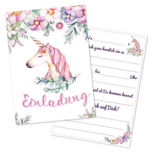 RFBEUTEL Einladungskarten 12 Stück Einhorn Party Einladungskarten für Kinder zum Ausfüllen und Beschriften Kindergeburtstag Mädchen Geburtstag (Einhorn) RFBEUTEL Einladungskarten 12 Stück Einhorn Party Einladungskarten für Kinder zum Ausfüllen und Beschriften Kindergeburtstag Mädchen Geburtstag (Einhorn) von RFBEUTEL