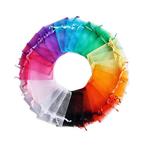 RFWIN 100 Stück Organzasäckchen, 9 x 12 cm Organzabeutel Bunt, Geschenkbeutel Organza, Schmuckbeutel, Hochzeit Säckchen Lavendelsäckchen für Weihnachten, Party, Geburtstag, Muschel, Netzbeutel RFWIN 100 Stück Organzasäckchen, 9 x 12 cm Organzabeutel Bunt, Geschenkbeutel Organza, Schmuckbeutel, Hochzeit Säckchen Lavendelsäckchen für Weihnachten, Party, Geburtstag, Muschel, Netzbeutel von RFWIN