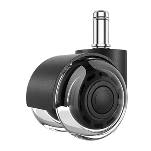 5 Teile/los 2-zoll Transparent Zwei-Rad Büro Stuhl/Schwenkrad klemme PU Caster/Stille Möbel gaming Stuhl Pulley(2 inch-black) von RFXOGTYFZ