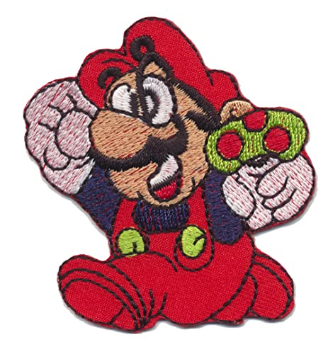 Super Mario Luigi Aufnäher Patch Bügelbild 80er Game Spielkonsole von RG20
