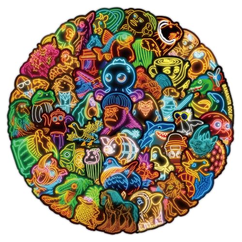 RGBEE Graffiti Monster Aufkleber 50 Stücke, Wasserfeste Trippy Neon Sticker für Laptop Fahrrad Skateboard Koffer Kindle Motorrad Helm Scrapbooking, Lustig Anime Aufkleber für Teenager Erwachsene RGBEE Graffiti Monster Aufkleber 50 Stücke, Wasserfeste Trippy Neon Sticker für Laptop Fahrrad Skateboard Koffer Kindle Motorrad Helm Scrapbooking, Lustig Anime Aufkleber für Teenager Erwachsene von RGBEE