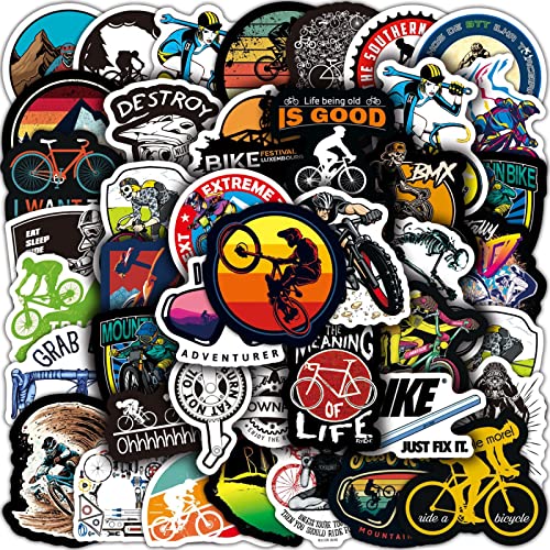 RGBEE Wasserfeste Aufkleber 100 Stück, Mountainbike Sticker Set für Laptop, Koffer, Helm, Motorrad, Skateboard, Snowboard, Auto, Fahrrad, Computer, MTB Aufkleber Decals für Teenager und Erwachsene RGBEE Wasserfeste Aufkleber 100 Stück, Mountainbike Sticker Set für Laptop, Koffer, Helm, Motorrad, Skateboard, Snowboard, Auto, Fahrrad, Computer, MTB Aufkleber Decals für Teenager und Erwachsene von RGBEE