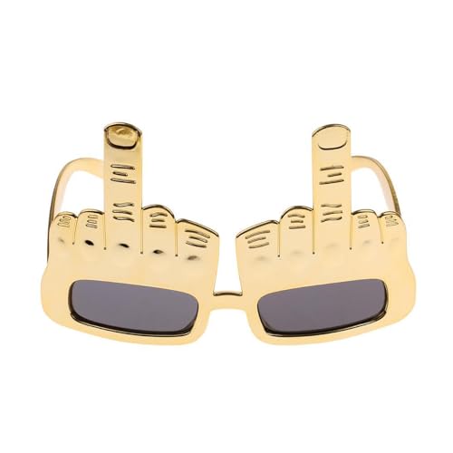 RGEVGER Lustige Brille Erwachsene Lustige Sonnenbrille Neuheit Sonnenbrillen Party Sonnenbrille mit Fingern für Rave, Party, Foto Requisite, Kostüm, Bringen Sie Lachen zu besonderen Anlässen (Golden) RGEVGER Lustige Brille Erwachsene Lustige Sonnenbrille Neuheit Sonnenbrillen Party Sonnenbrille mit Fingern für Rave, Party, Foto Requisite, Kostüm, Bringen Sie Lachen zu besonderen Anlässen (Golden) von RGEVGER