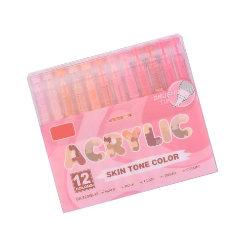 RGYBAO 12 flüssige Acryl-Marker, 12 Farben, Acrylmalstifte, Pinselmarker zum Malen auf Papier, Holz, Glas, Stoff, Metall, Stein RGYBAO 12 flüssige Acryl-Marker, 12 Farben, Acrylmalstifte, Pinselmarker zum Malen auf Papier, Holz, Glas, Stoff, Metall, Stein von RGYBAO