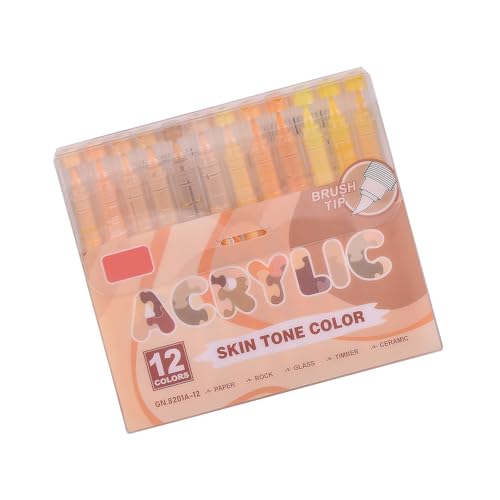 RGYBAO 12 flüssige Acryl-Marker, 12 Farben, Acrylmalstifte, Pinselmarker zum Malen auf Papier, Holz, Glas, Stoff, Metall, Stein RGYBAO 12 flüssige Acryl-Marker, 12 Farben, Acrylmalstifte, Pinselmarker zum Malen auf Papier, Holz, Glas, Stoff, Metall, Stein von RGYBAO