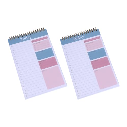 RGYBAO 2 x Wochenplaner-Notizblöcke, Schreibwaren-Notizbuch, Tagesplaner, Management-Notizbuch für die Planung und Organisation von Aktivitäten von RGYBAO