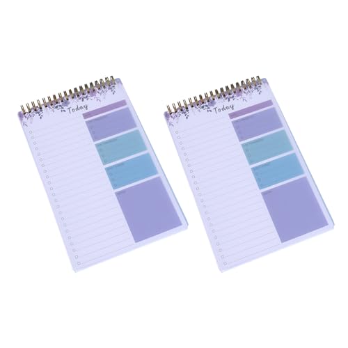 RGYBAO 2 x Wochenplaner-Notizblöcke, Schreibwaren-Notizbuch, Tagesplaner, Management-Notizbuch für die Planung und Organisation von Aktivitäten von RGYBAO