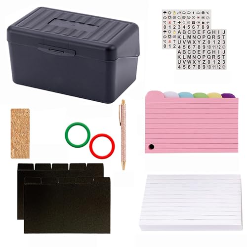 RGYBAO 350 Blatt Taschennotizblöcke, Notizpapier und farbige Notizkarten-Set mit Aufkleberbindern, Trennblättern, Ringen, Stifthalterung von RGYBAO