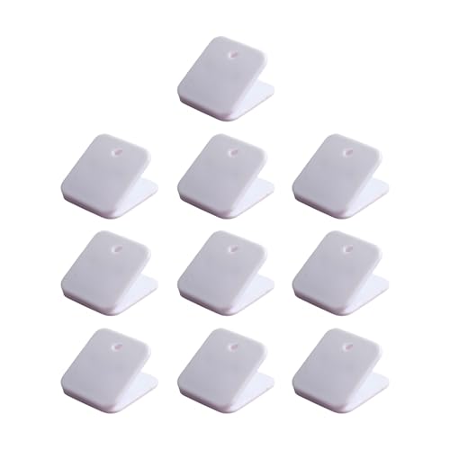 RGYBAO Acryl-Büroklammern, quadratisch, Dokumenten-Organizer, Clips, Lebensmittelbeutel, Verschlussclip für Zuhause, Schule, Büro, 30 x 32 mm, 10 Stück von RGYBAO