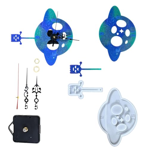 RGYBAO Epoxidharz-Form, Motiv: Weltraum, Alien, Planet, Uhr, flexible Silikonform zum Aufhängen, Heimdekoration, Schmuckherstellungswerkzeug RGYBAO Epoxidharz-Form, Motiv: Weltraum, Alien, Planet, Uhr, flexible Silikonform zum Aufhängen, Heimdekoration, Schmuckherstellungswerkzeug von RGYBAO
