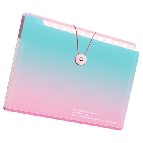 RGYBAO Fächermappe mit 12 Fächern, Briefgröße, wasserabweisend, erweiterbar, Dokumenten-Organizer, elastischer Verschluss, 325 x 250 mm von RGYBAO