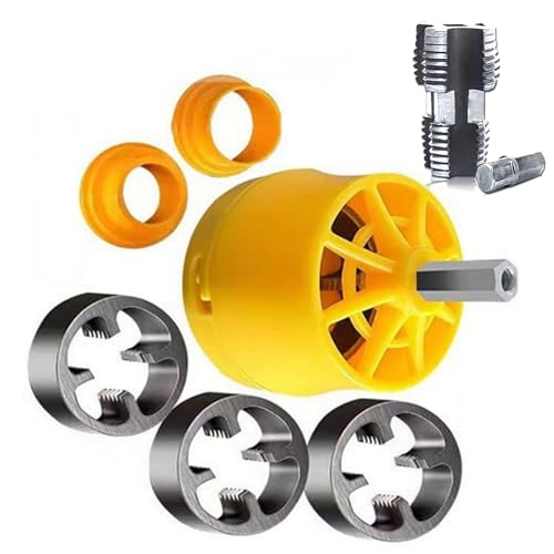 RGYBAO Gewindeschneider-Werkzeug-Set, Rohrgewindeform-Set, Sanitär-Gewindeschneider, Werkzeug, Reparatur, 7-teilig von RGYBAO
